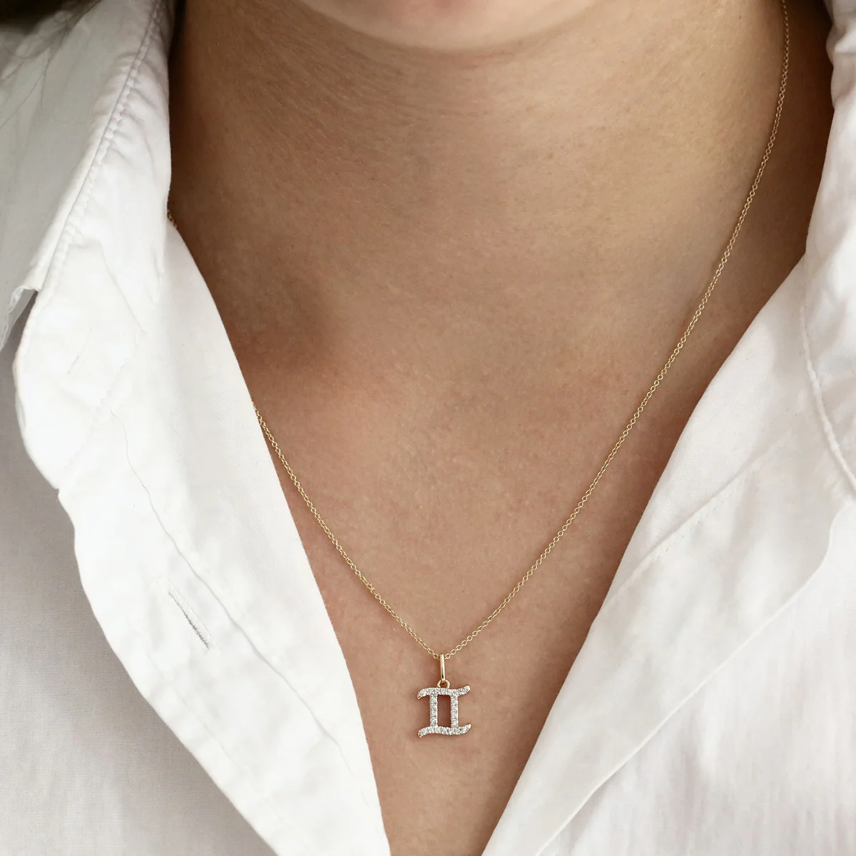 Personalised Diamond Zodiac Pendant | 9K Yellow Gold - Image 6