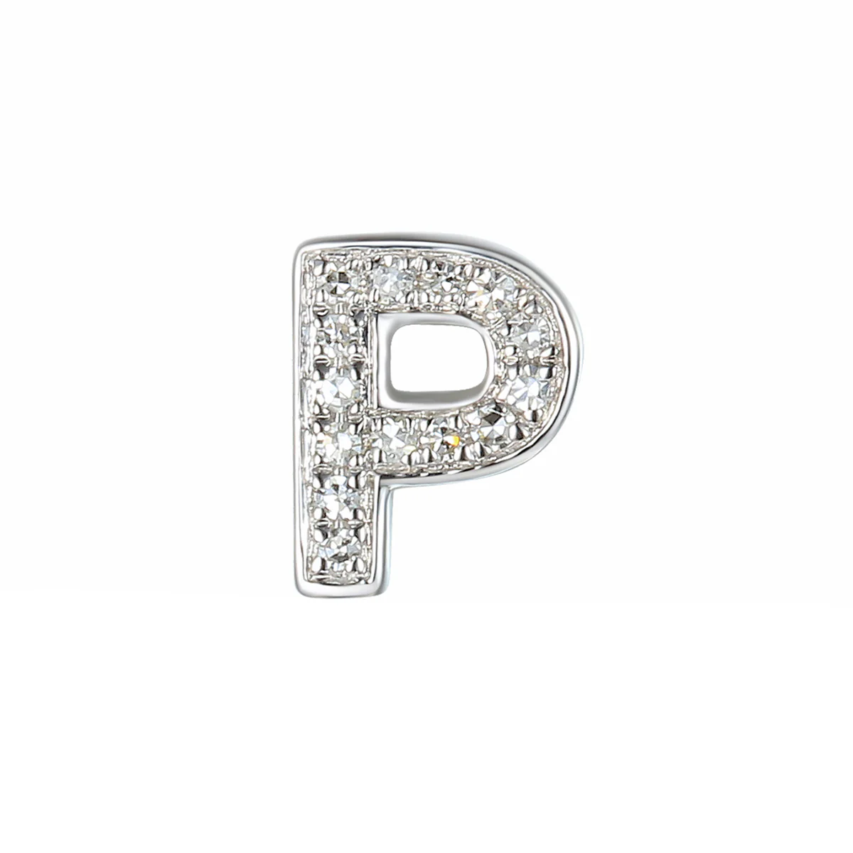 Personalised Luxury Diamond Letter Necklace | 9K White Gold - Image 18