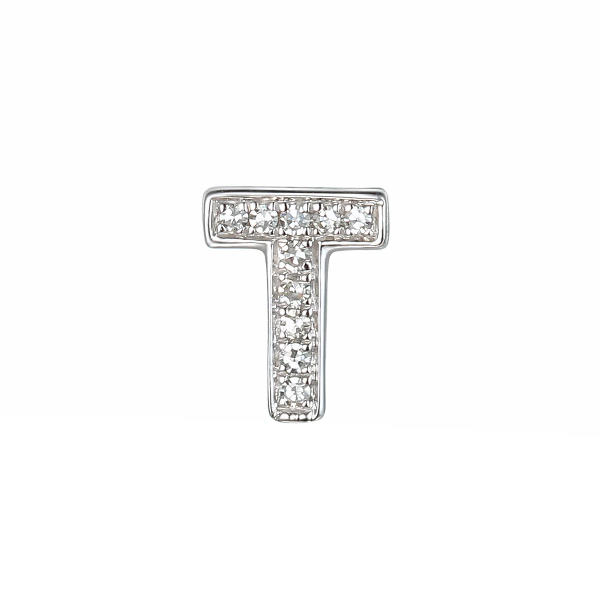 Personalised Luxury Diamond Letter Necklace | 9K White Gold - Image 21