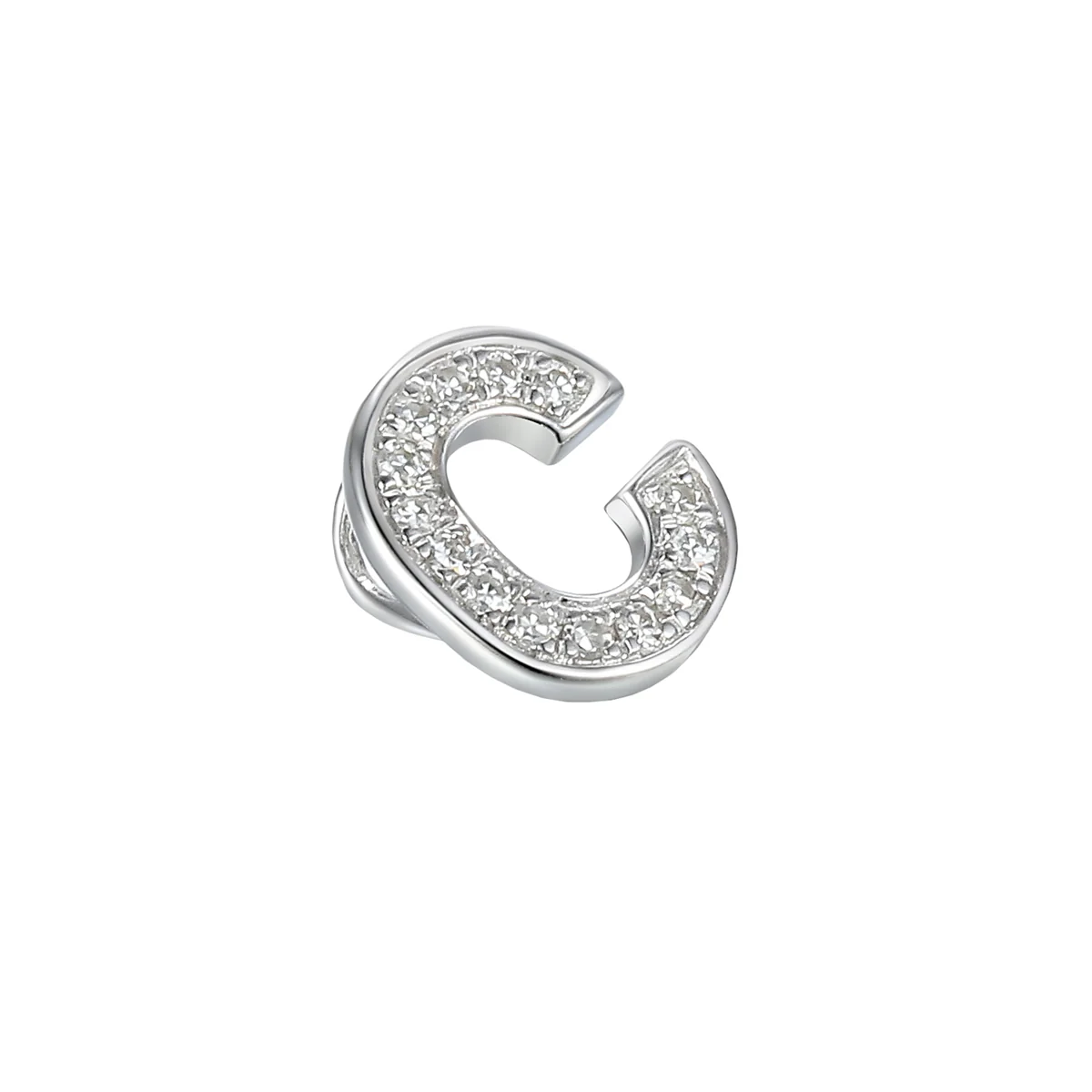 Personalised Luxury Diamond Letter Necklace | 9K White Gold - Image 3
