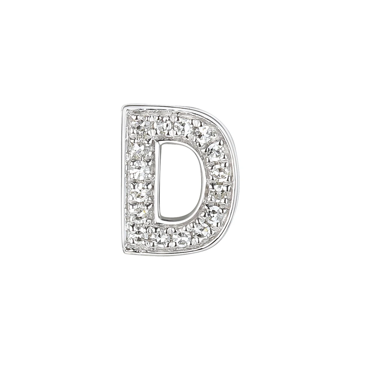 Personalised Luxury Diamond Letter Necklace | 9K White Gold - Image 4