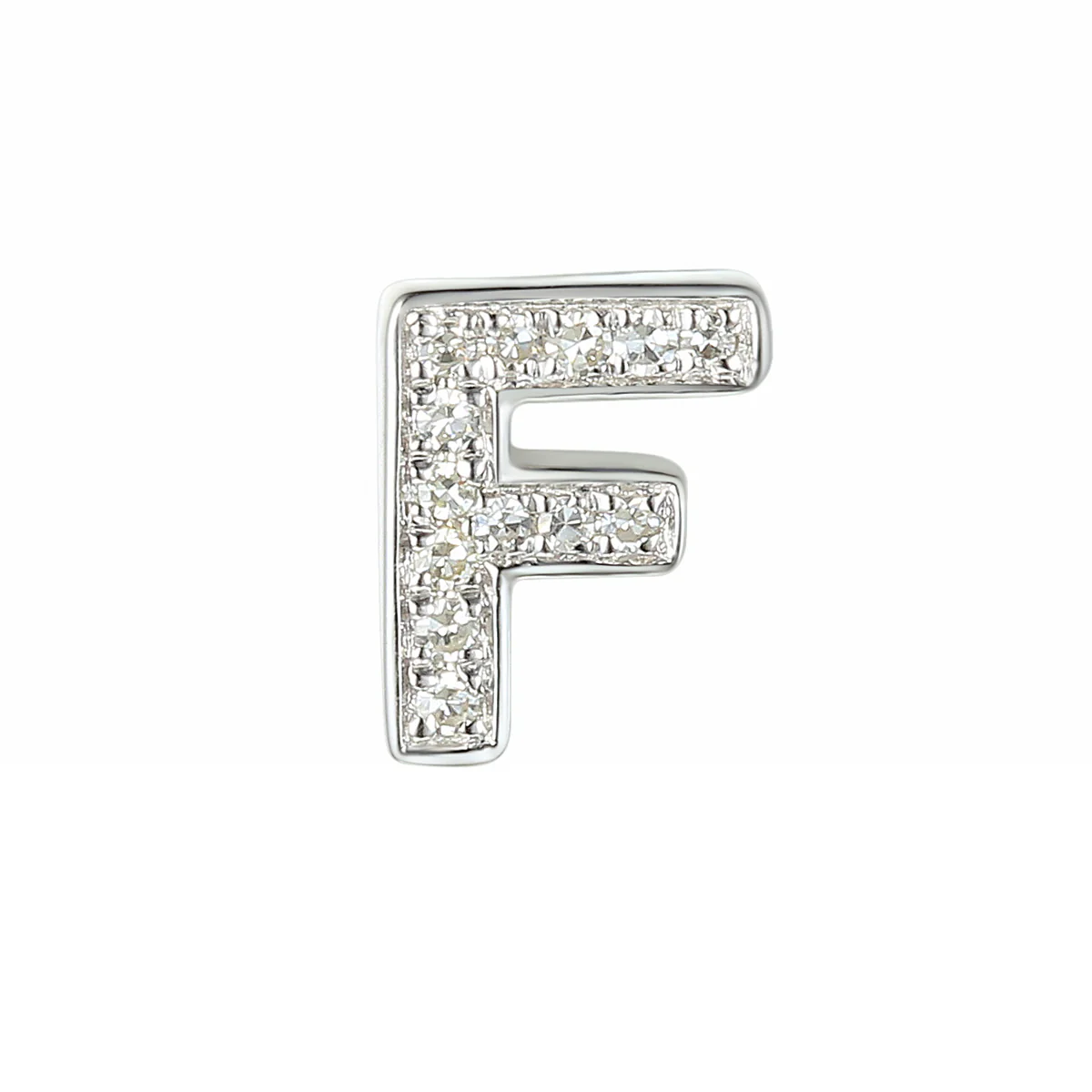 Personalised Luxury Diamond Letter Necklace | 9K White Gold - Image 7