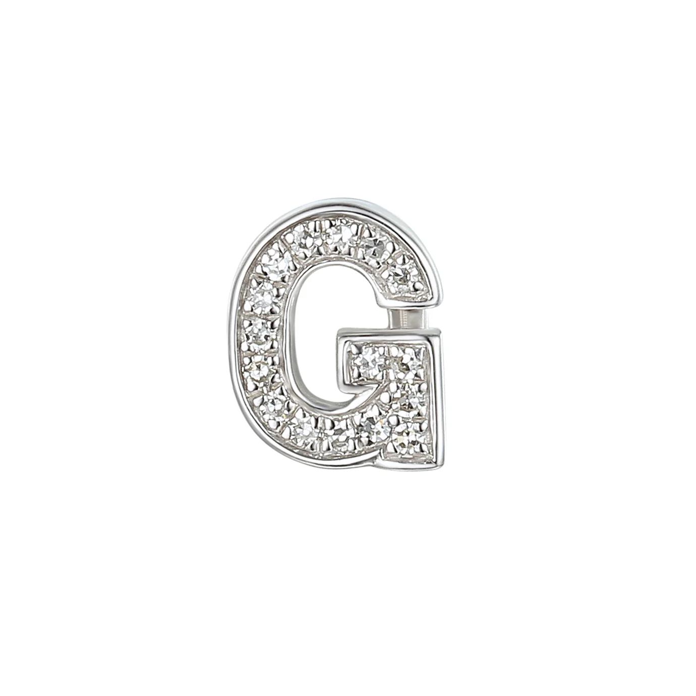 Personalised Luxury Diamond Letter Necklace | 9K White Gold - Image 8