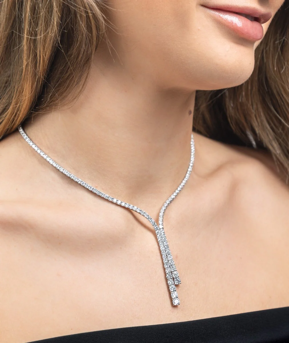 Radiance Collection 16.55ct Diamond & White Gold Collar Necklace - Image 2