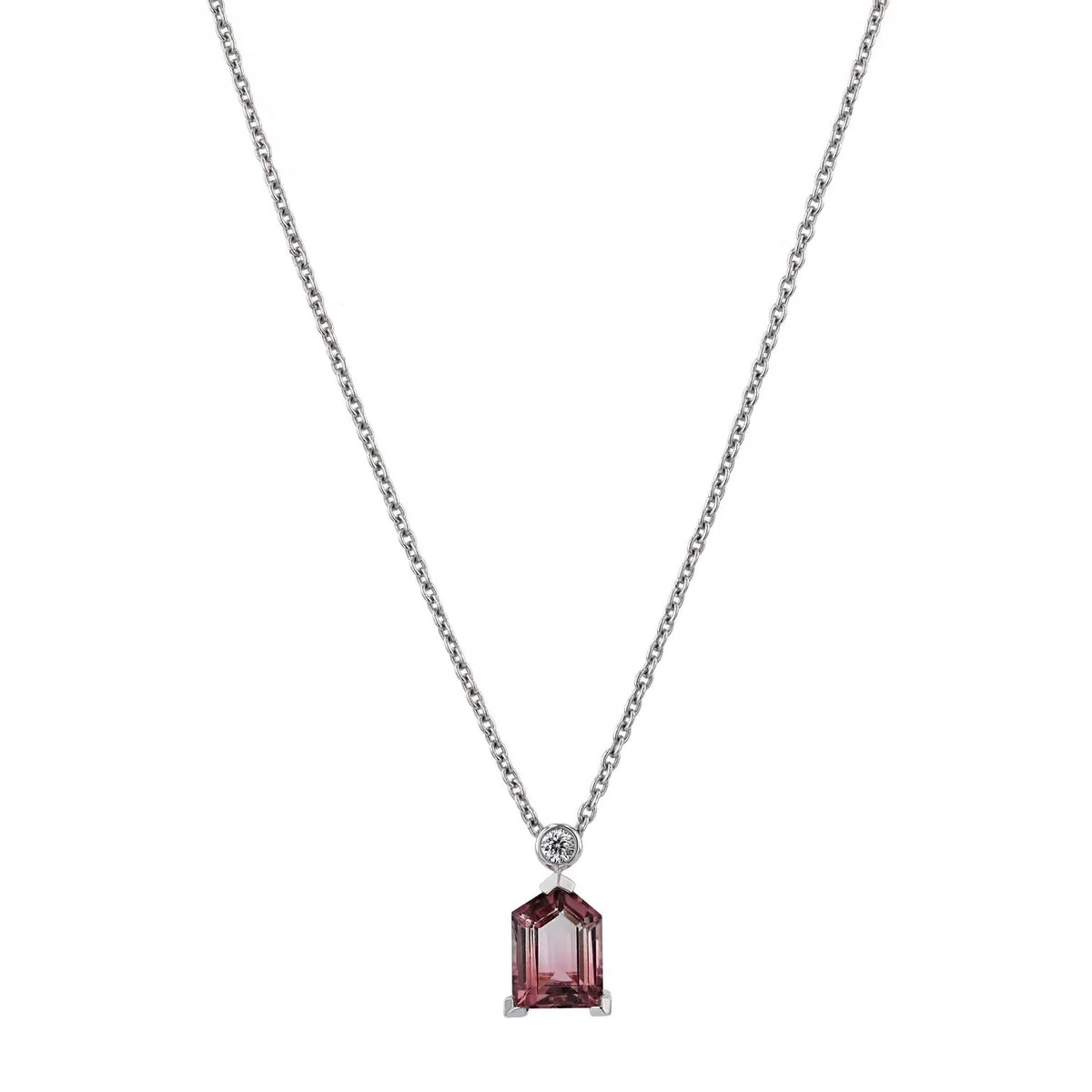 Rainbow Collection Bi-Colour Tourmaline & Diamond Necklace