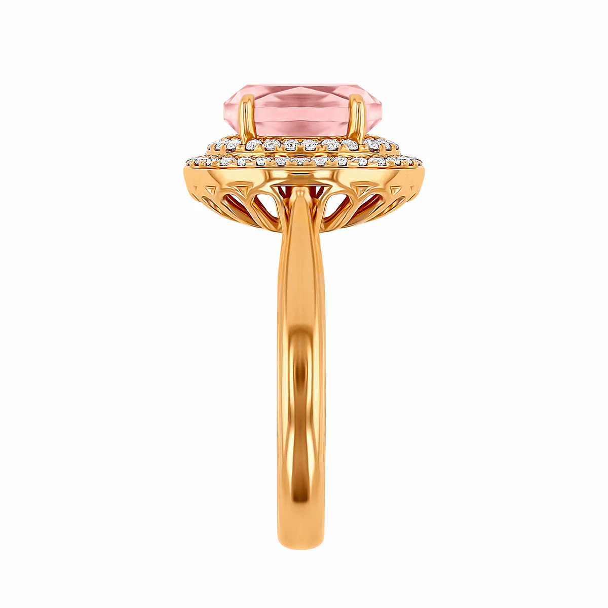 Riviera Collection 2.13ct Morganite & Diamond Ring | 18K Rose Gold - Image 3