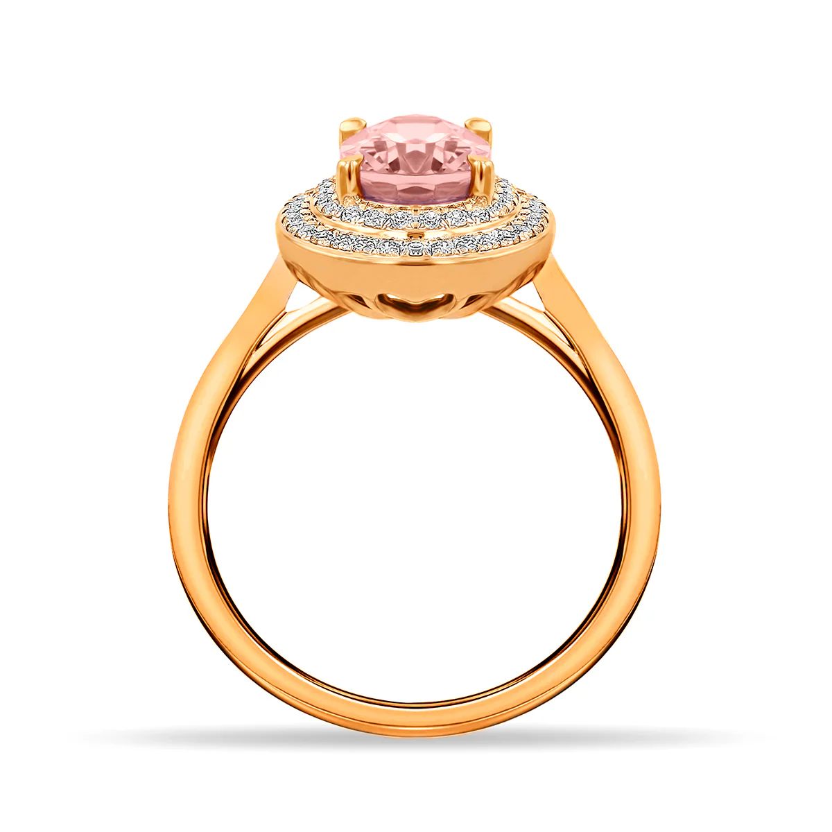 Riviera Collection 2.13ct Morganite & Diamond Ring | 18K Rose Gold - Image 4