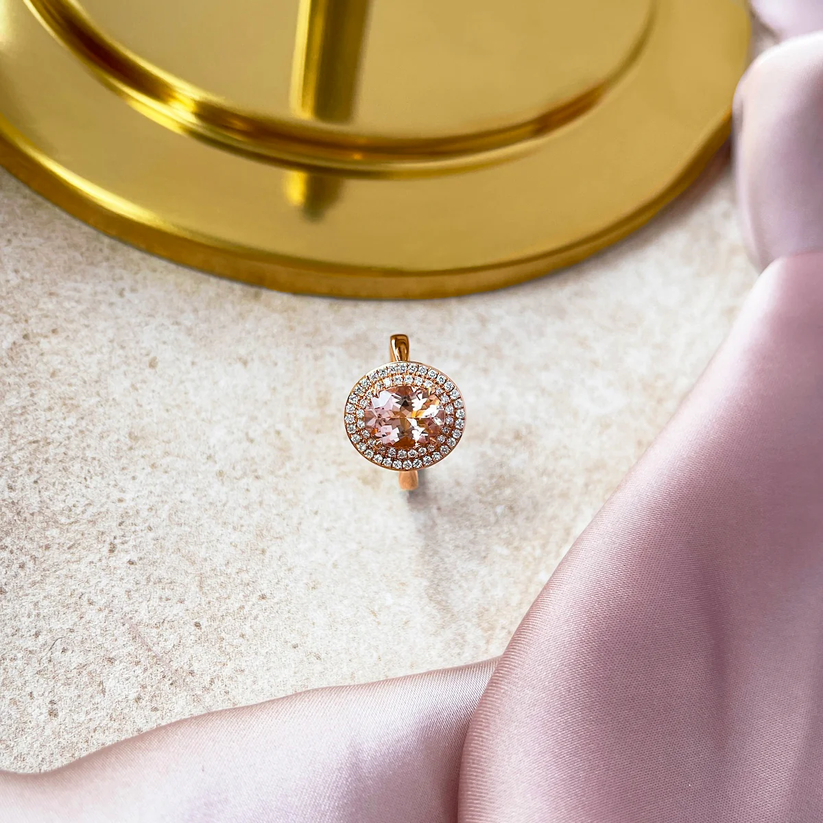 Riviera Collection 2.13ct Morganite & Diamond Ring | 18K Rose Gold - Image 7