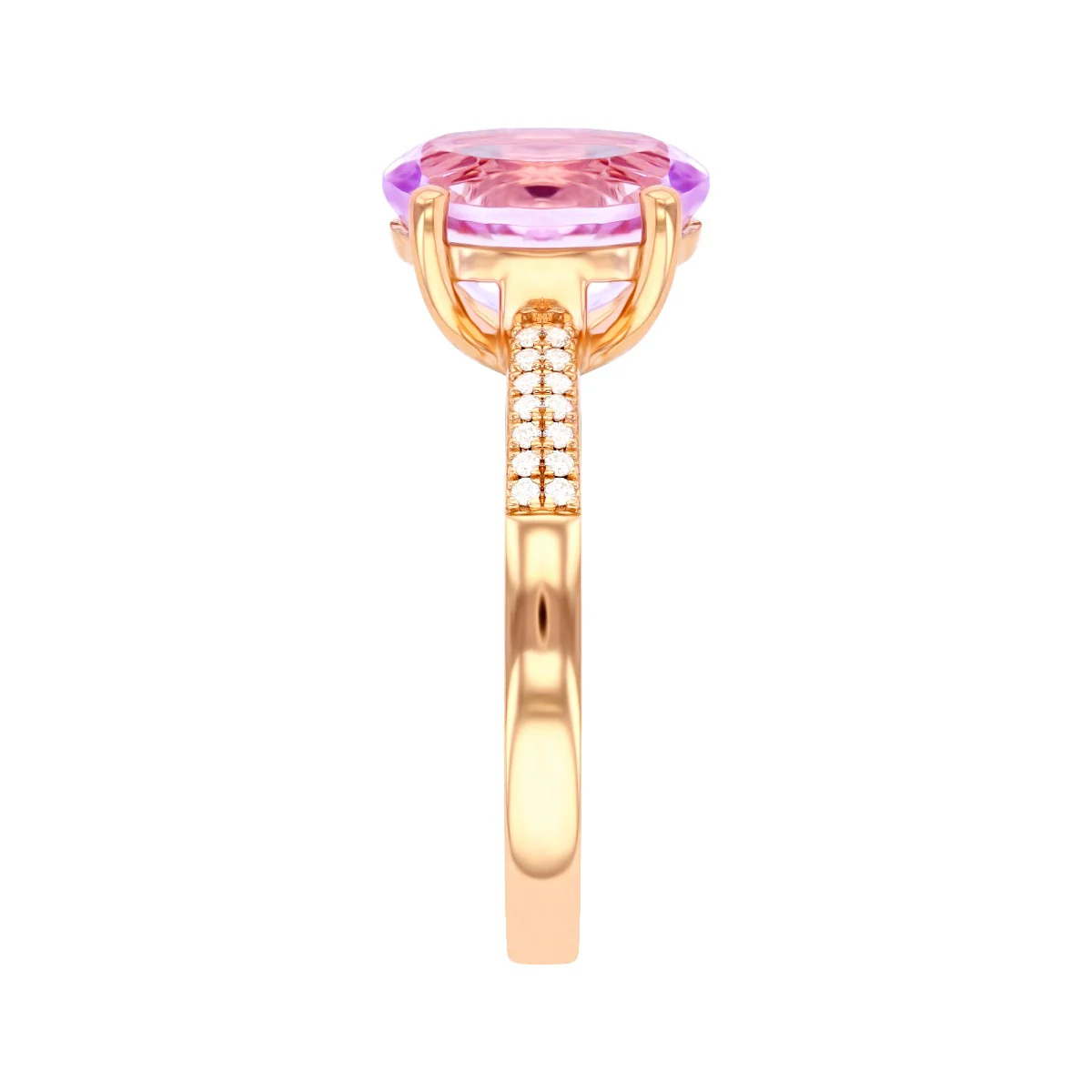 Riviera Collection 2.55ct Pink Amethyst & Diamond Ring - Image 7