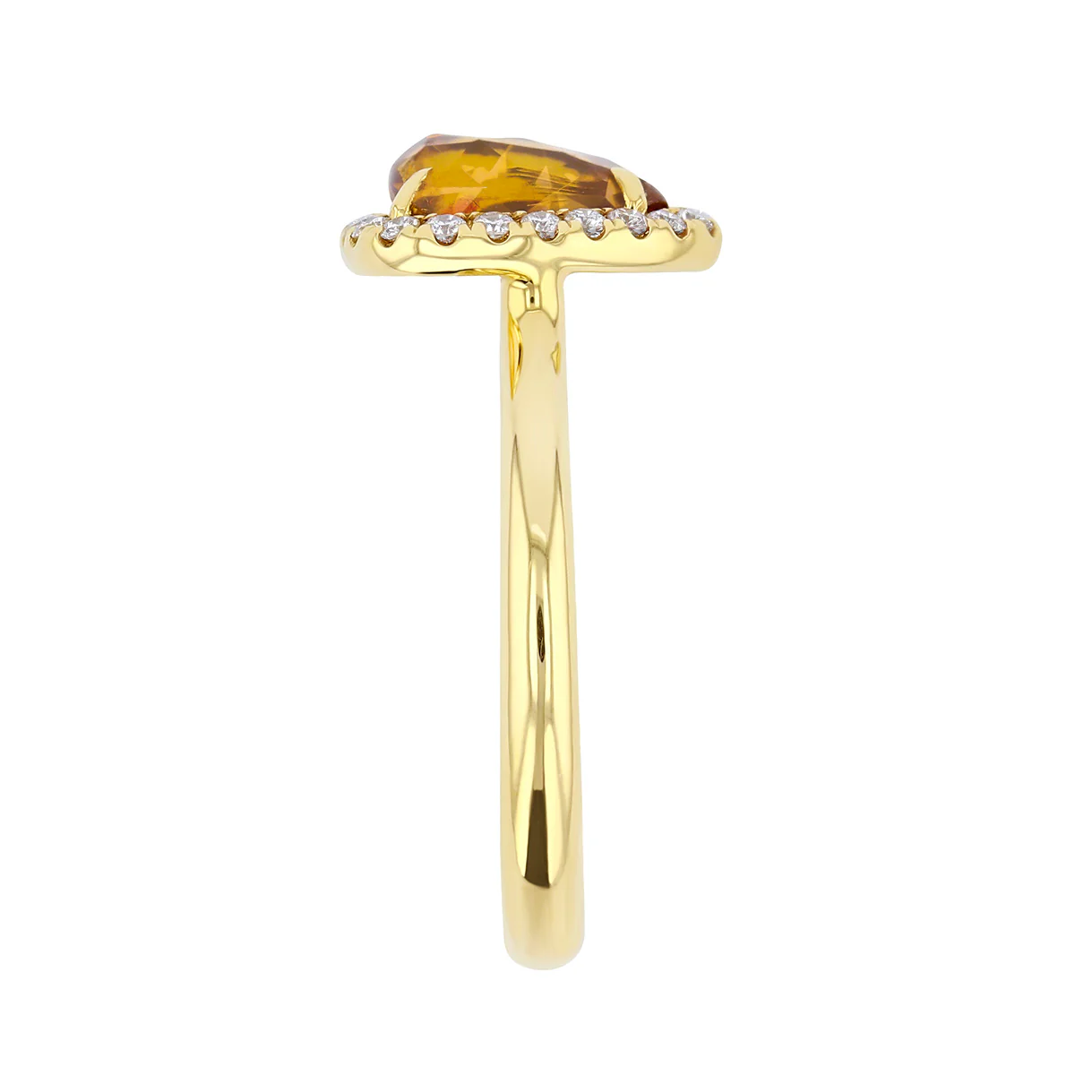 Riviera Collection 2.81ct Rose Cut Orange Sapphire & Diamond Ring - Image 3