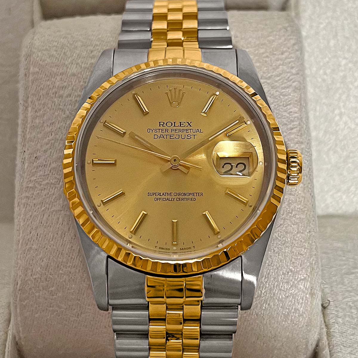 Rolex, Datejust 36, Yellow Rolesor | Pre-Owned | 16233 - 1992 - Image 7