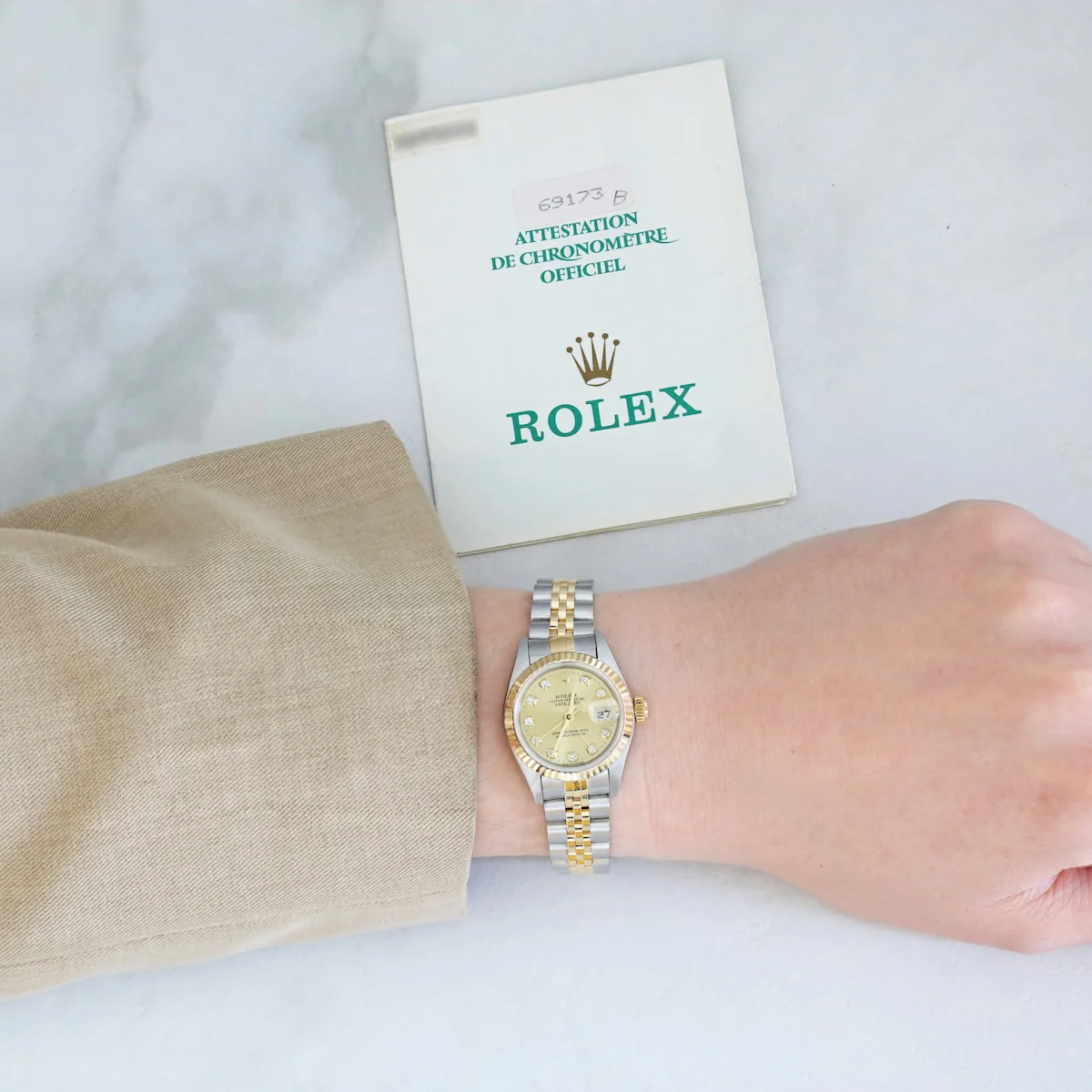 Rolex, Lady-Datejust 26, Yellow Rolesor | Pre-Owned | 69173 - 1994 - Image 4