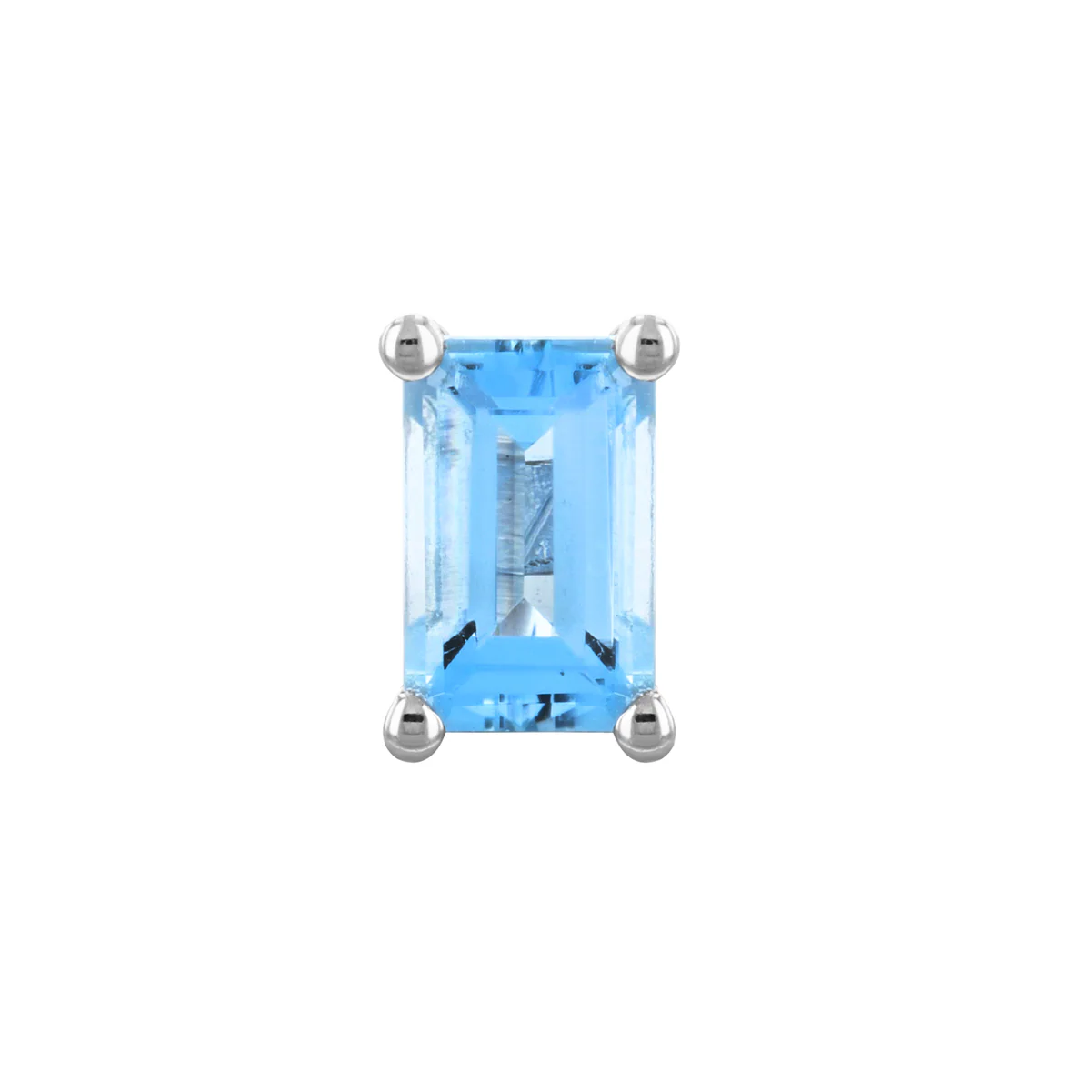 Rosa Mer 0.58ct Aquamarine Stud Earrings | 9K White Gold - Image 2