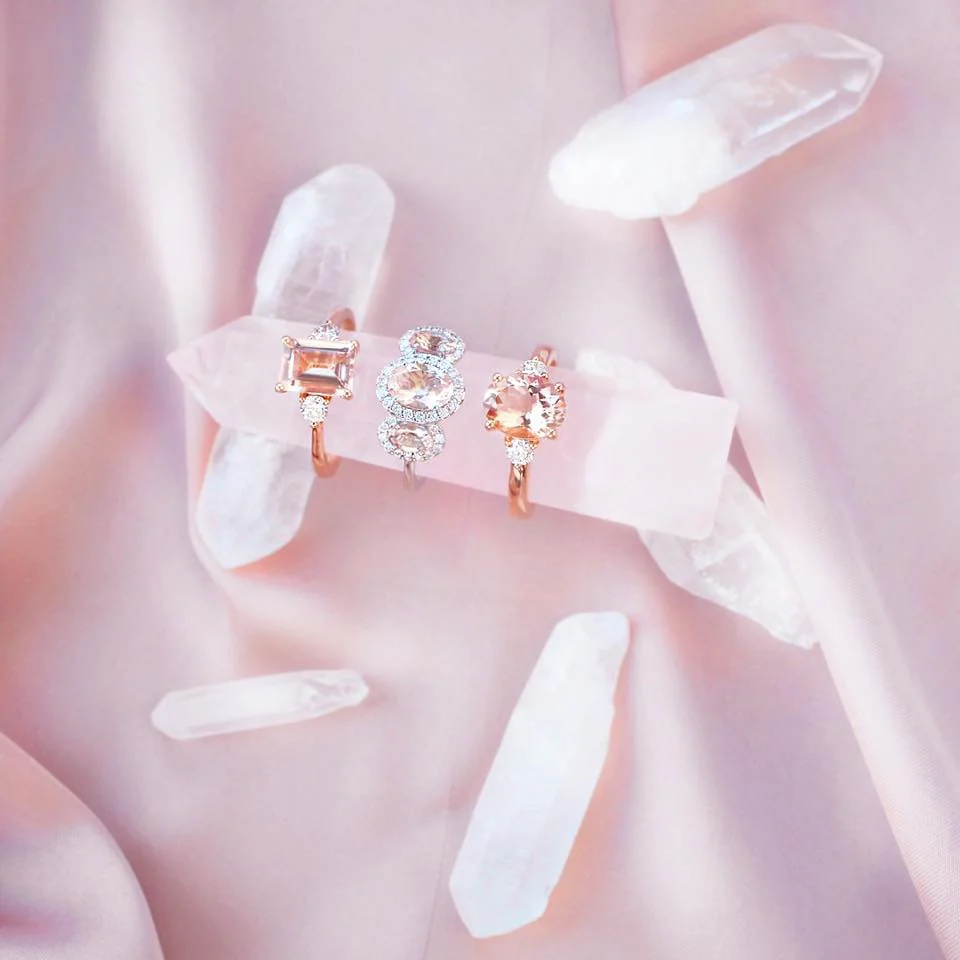 Rosa Mer Collection 1.71ct Morganite & Diamond Ring | 18K Rose Gold - Image 5