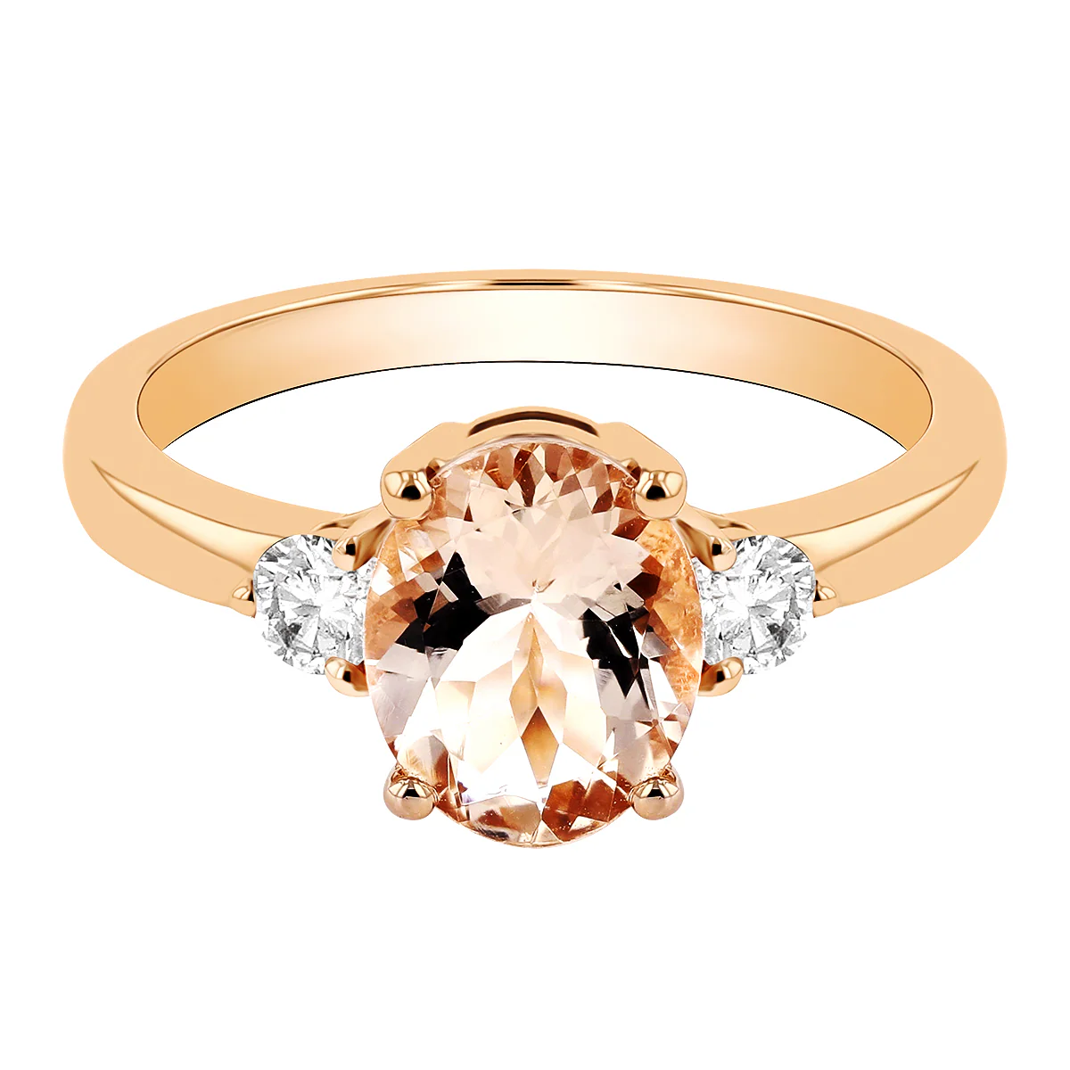 Rosa Mer Collection 1.71ct Morganite & Diamond Ring | 18K Rose Gold - Image 6