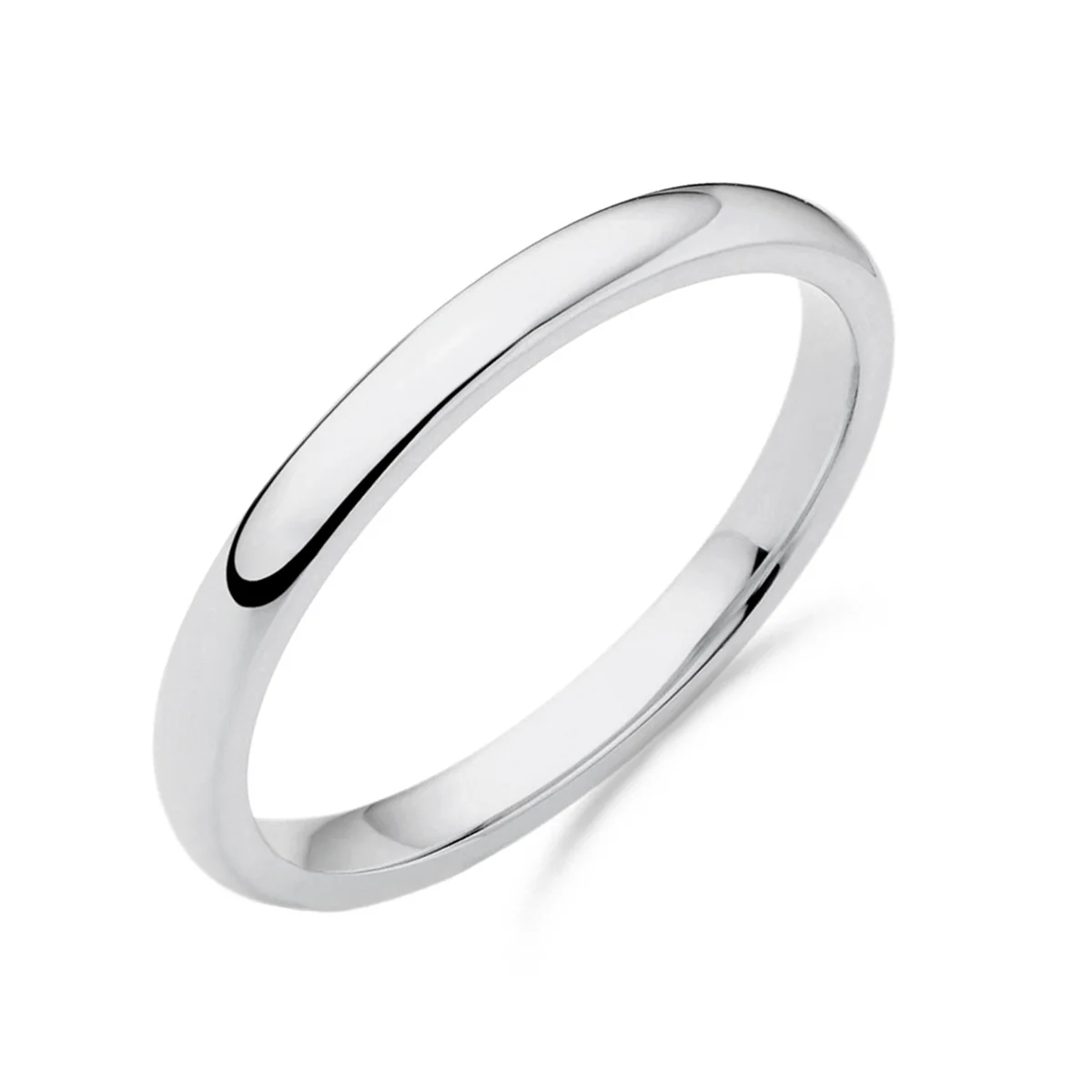 Rose Medium Court Wedding Ring | Platinum