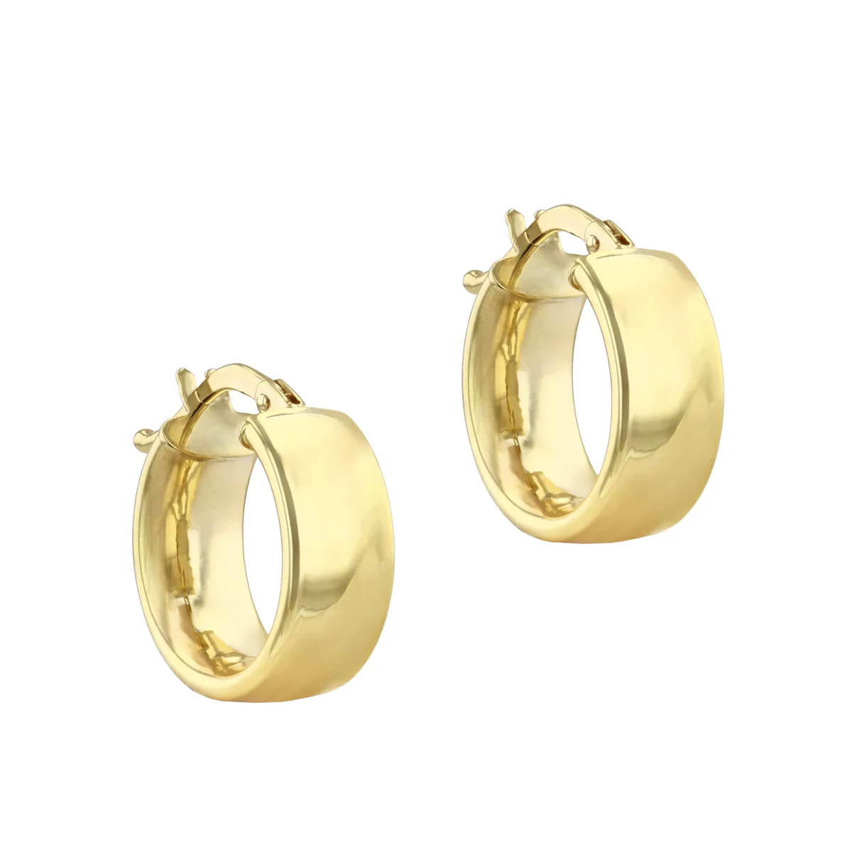 Soleil Collection 10mm Hoop Earrings | 9K Solid Yellow Gold - Image 2