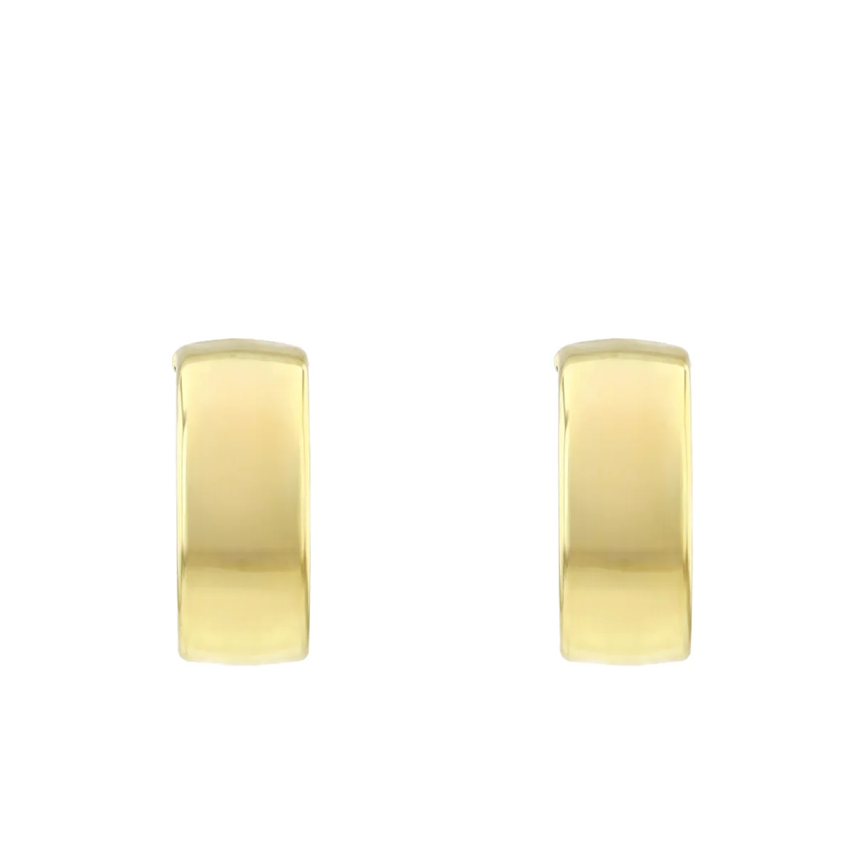 Soleil Collection 10mm Hoop Earrings | 9K Solid Yellow Gold - Image 3