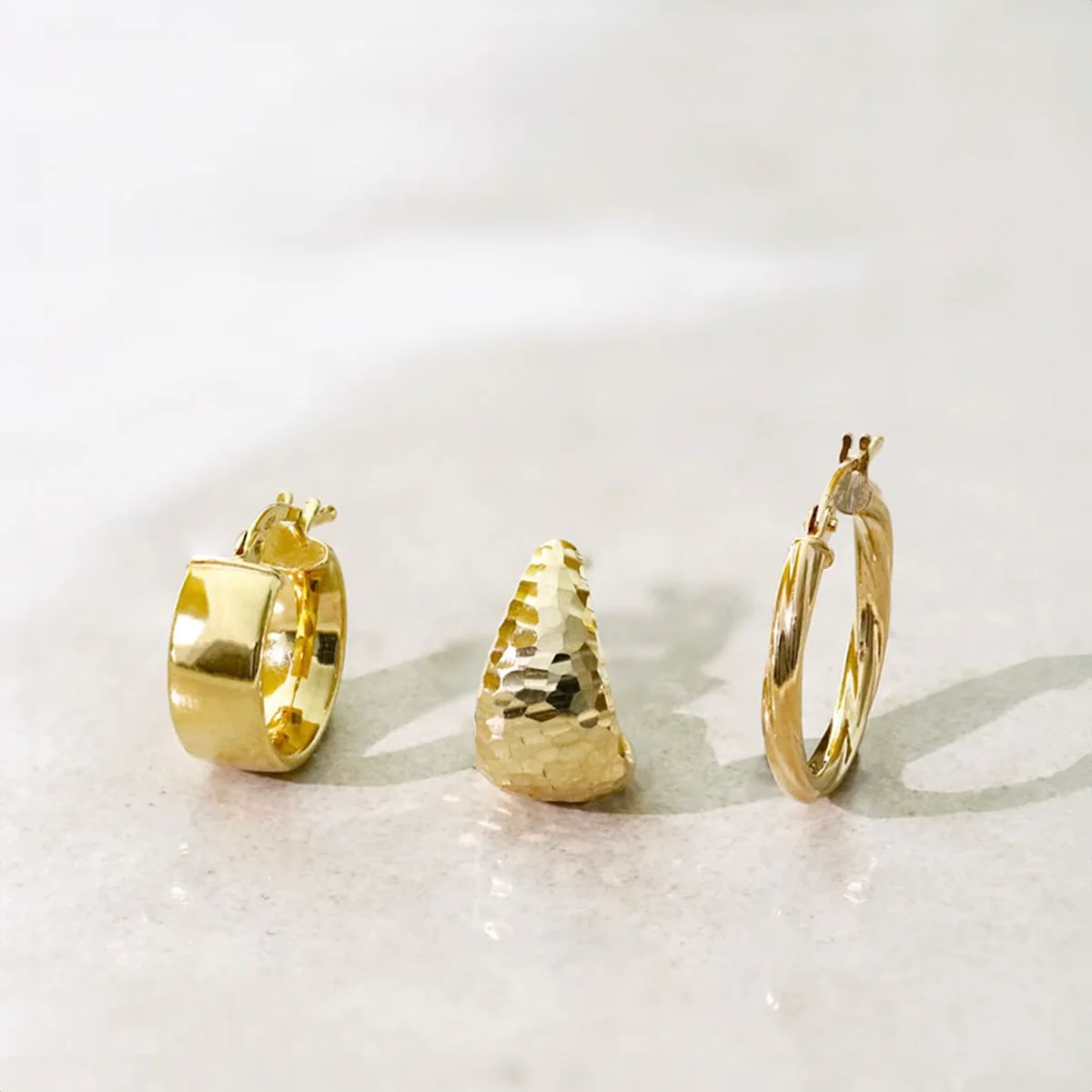 Soleil Collection 10mm Hoop Earrings | 9K Solid Yellow Gold - Image 7
