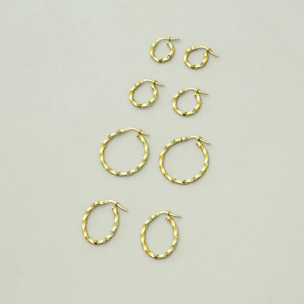 Soleil Collection 8mm Twist Hoop Earrings | 9K Solid Yellow Gold - Image 6