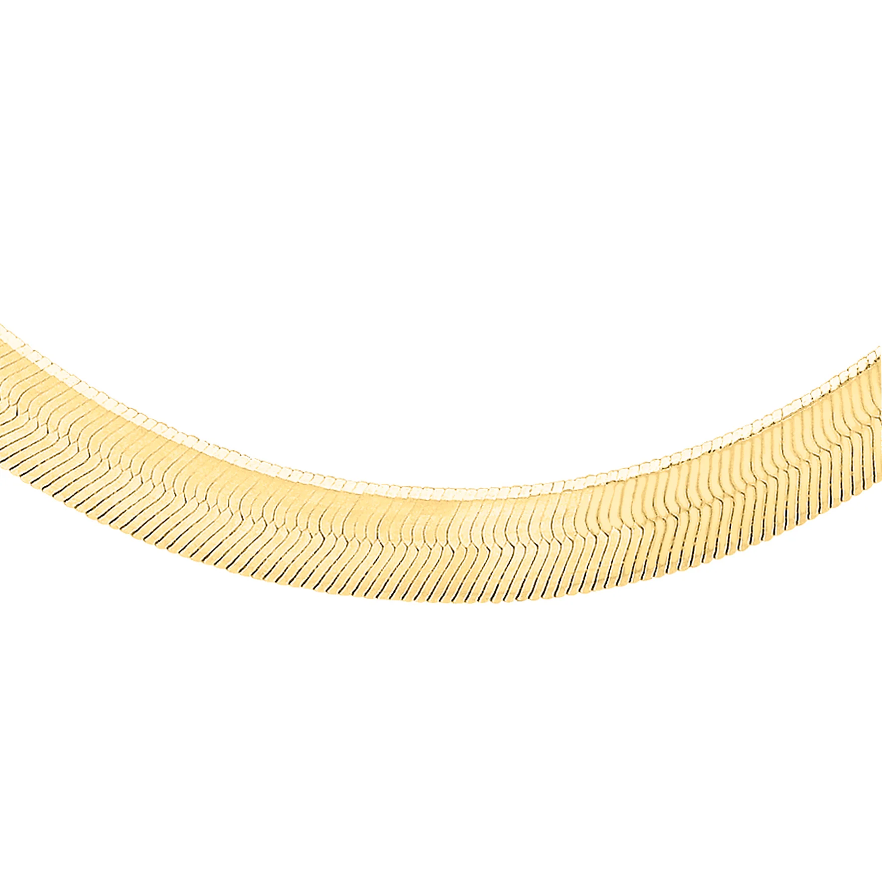 Soleil Collection 18'' Herringbone Necklace | 9K Solid Yellow Gold - Image 3