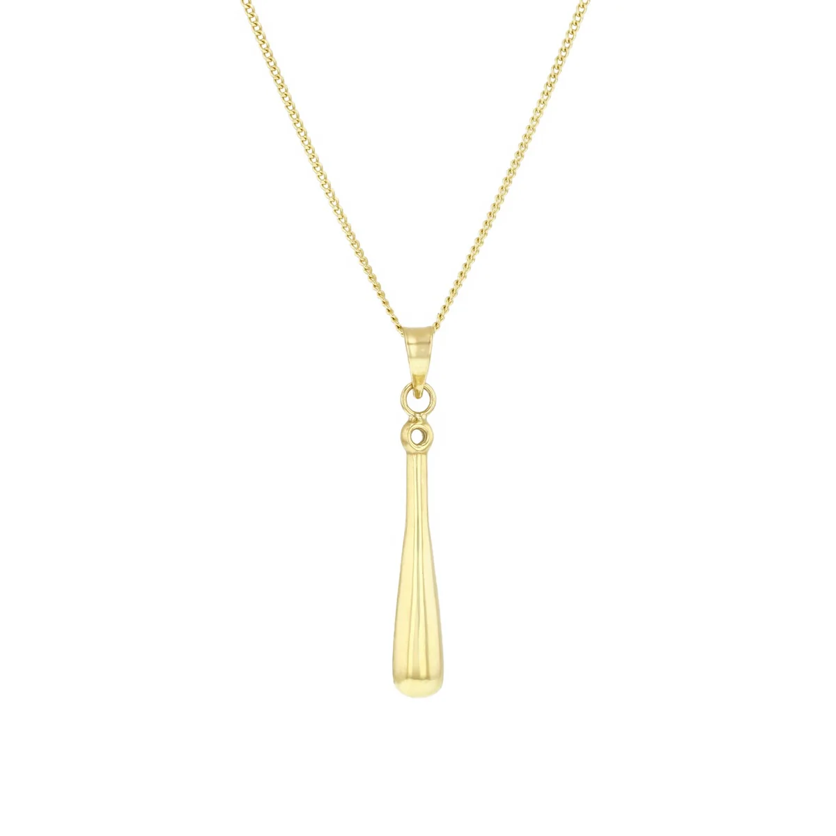 Soleil collection 25mm Tear Drop Necklace | 9K Yellow Gold