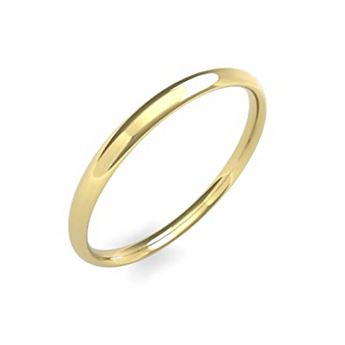 Soleil Collection 2mm Band | 9K Solid Yellow Gold - Image 5