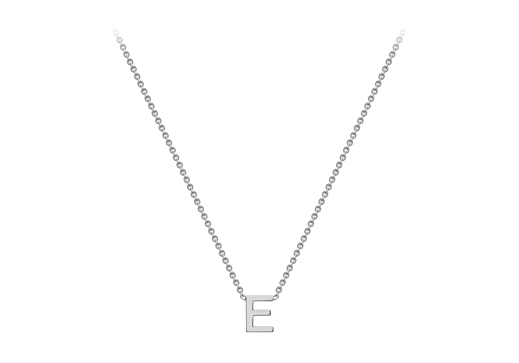 Soleil Collection 3.5mm x 5mm Initial Adjustable Necklace | 9K White Gold - Image 39