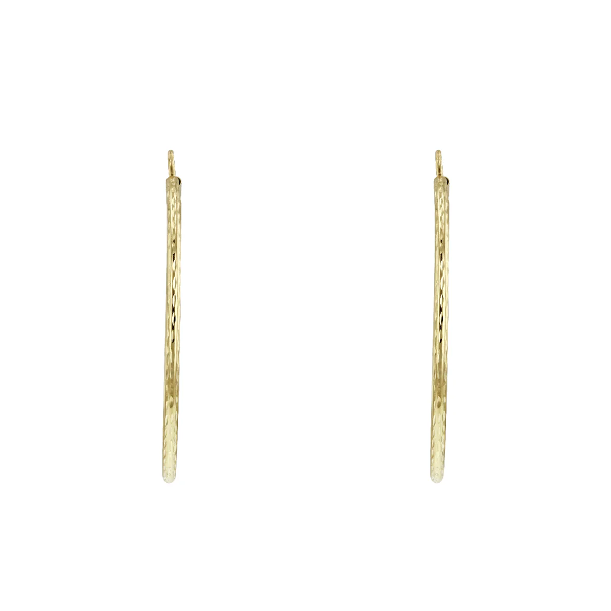 Soleil Collection 30mm Diamond Cut Hoop Earrings | 9K Solid Yellow Gold - Image 2