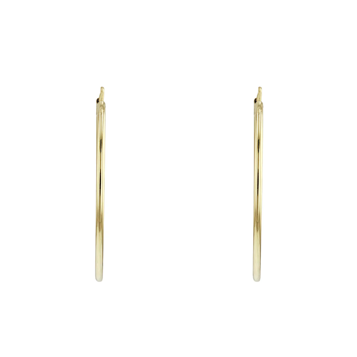 Soleil Collection 30mm Plain Hoop Earrings | 9K Solid Yellow Gold - Image 2