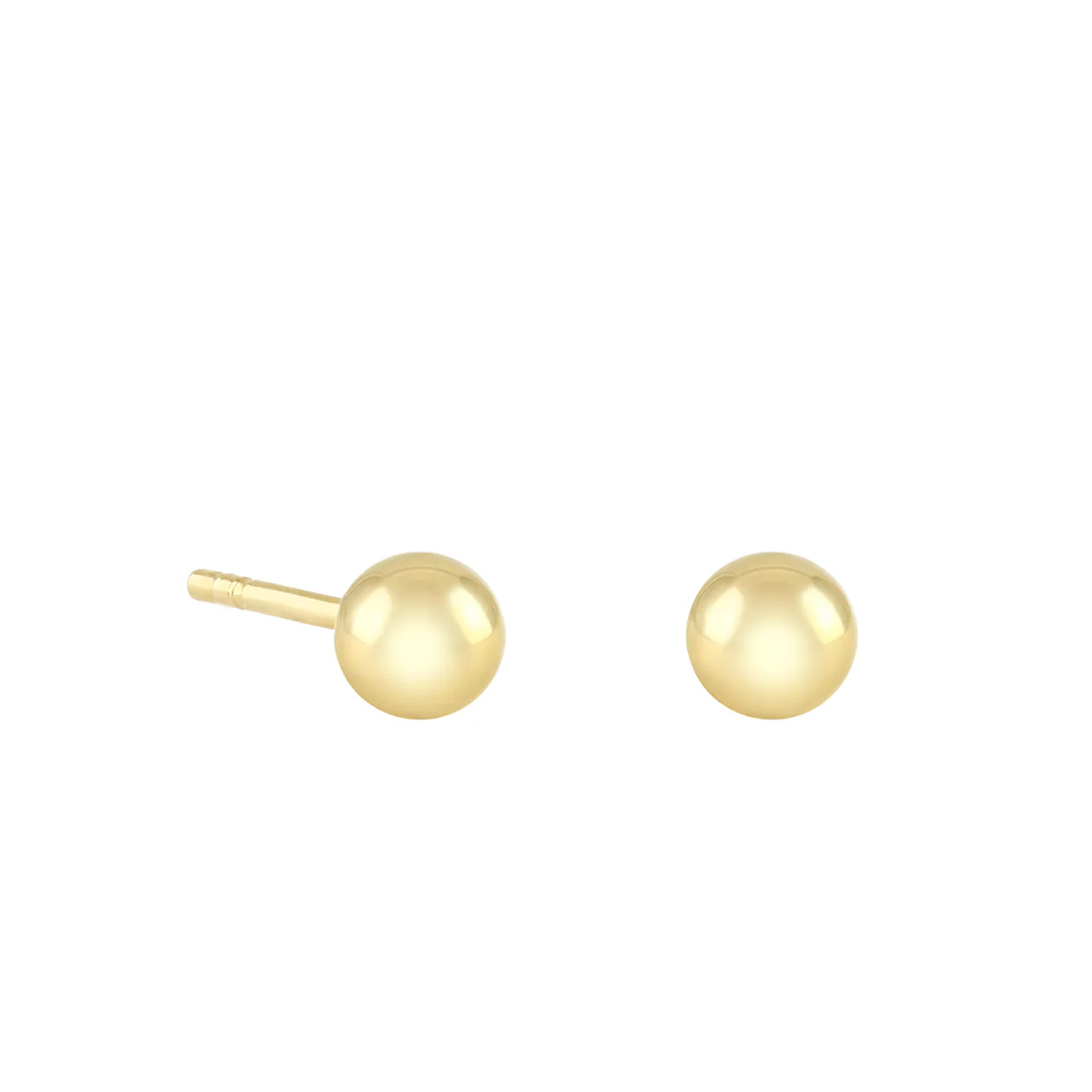 Soleil collection 3mm Ball Stud Earrings | 9K Yellow Gold