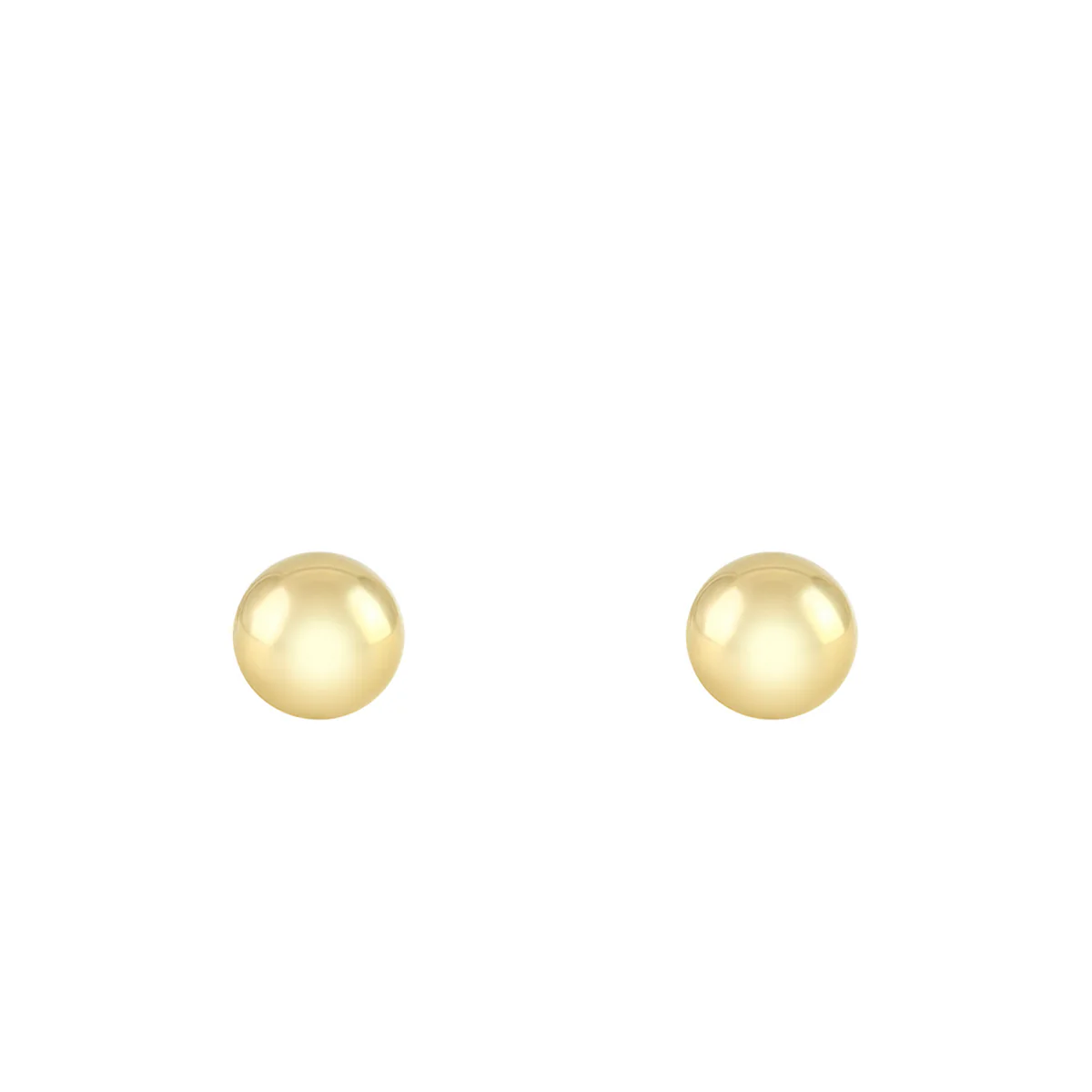 Soleil collection 3mm Ball Stud Earrings | 9K Yellow Gold - Image 2