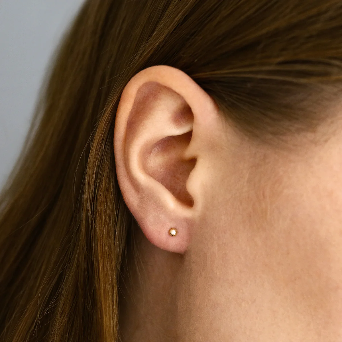 Soleil collection 3mm Ball Stud Earrings | 9K Yellow Gold - Image 5