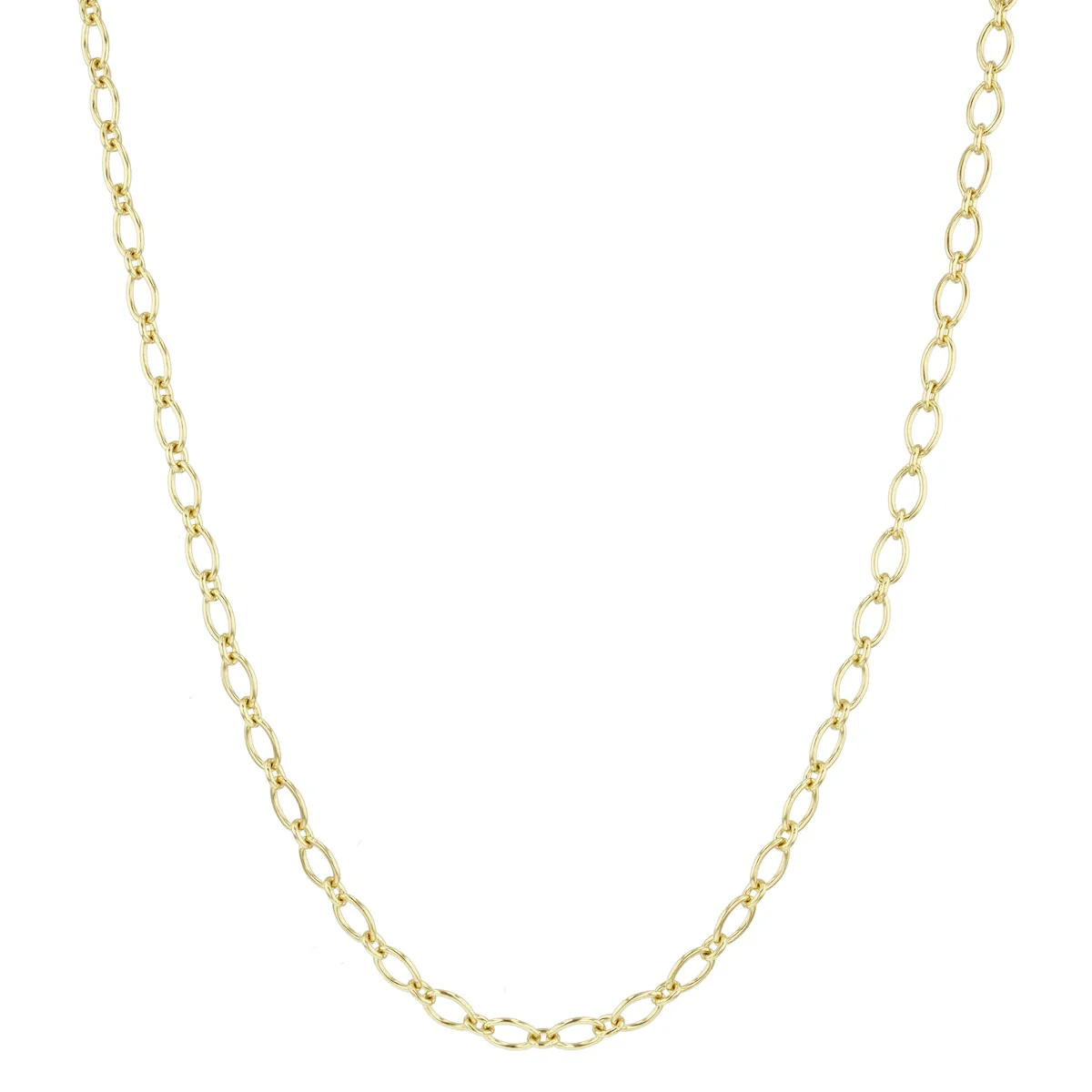 Soleil Collection 3mm Oval Trace Necklace | 9K Yellow Gold