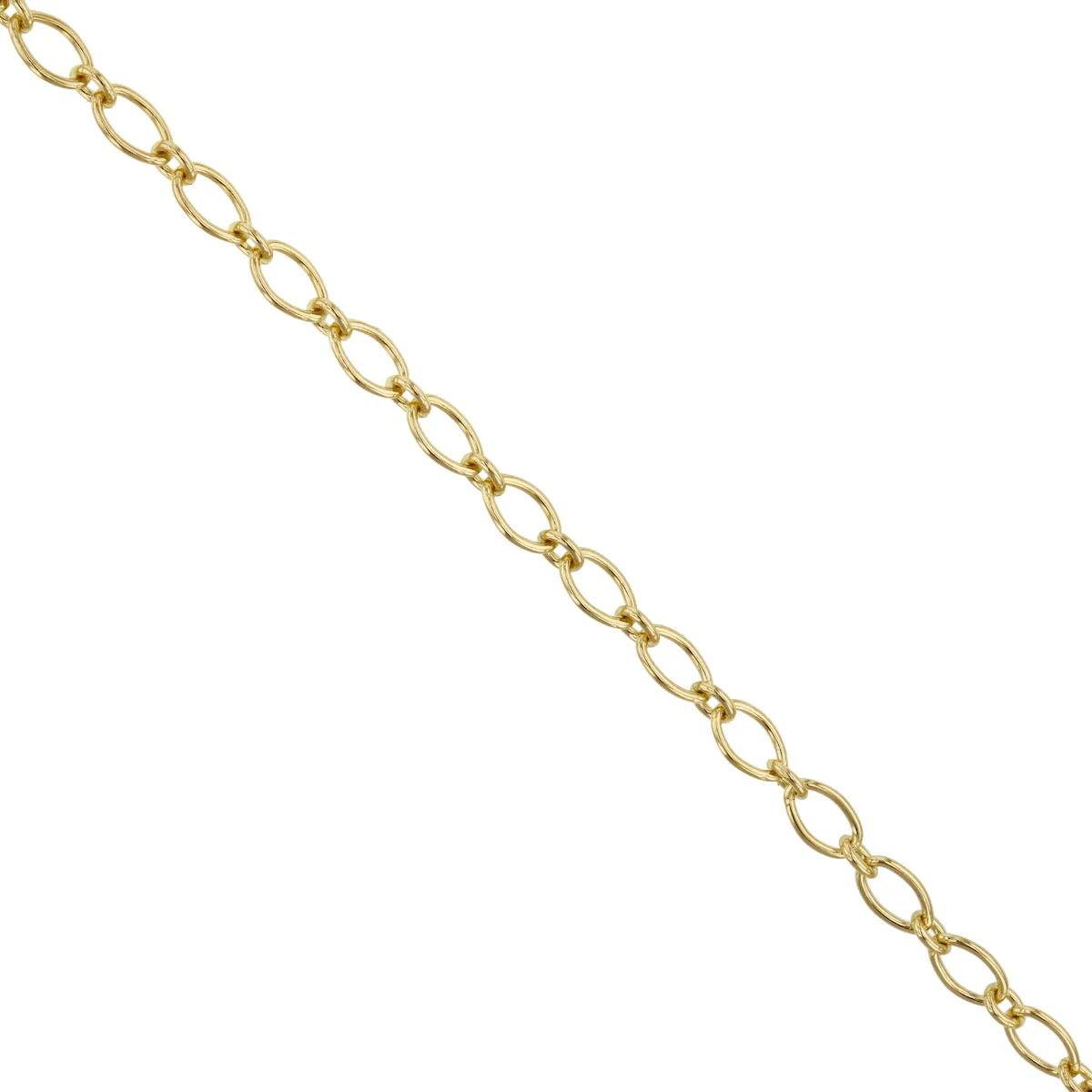Soleil Collection 3mm Oval Trace Necklace | 9K Yellow Gold - Image 2
