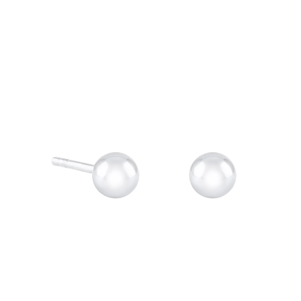 Soleil Collection 3mm Stud Earrings | 9K White Gold