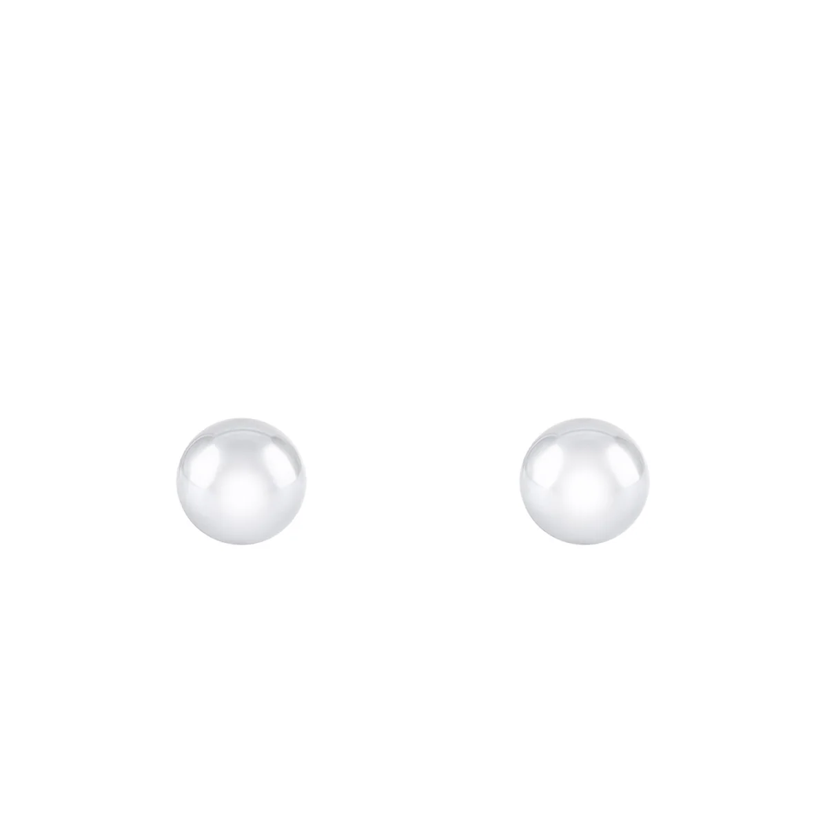 Soleil Collection 3mm Stud Earrings | 9K White Gold - Image 2