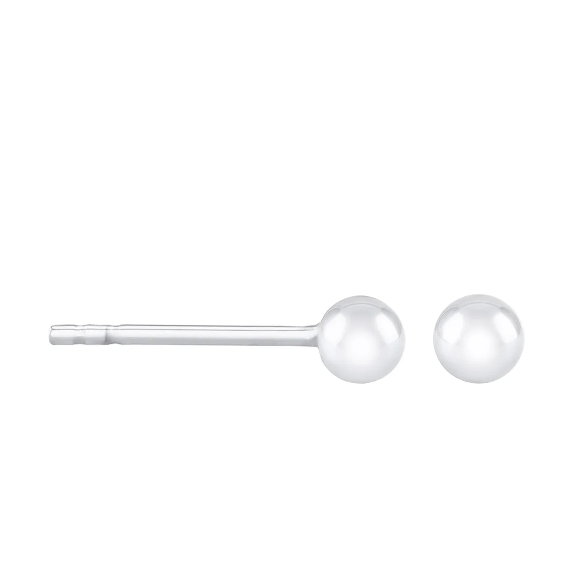 Soleil Collection 3mm Stud Earrings | 9K White Gold - Image 4