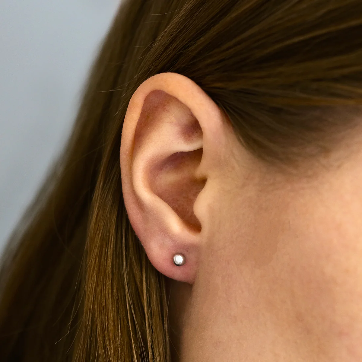 Soleil Collection 4mm Ball Stud Earrings | 9K White Gold - Image 5