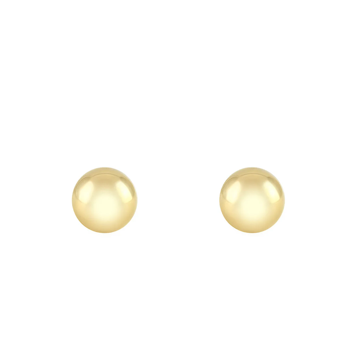Soleil Collection 4mm Ball Stud Earrings | 9K Yellow Gold - Image 2