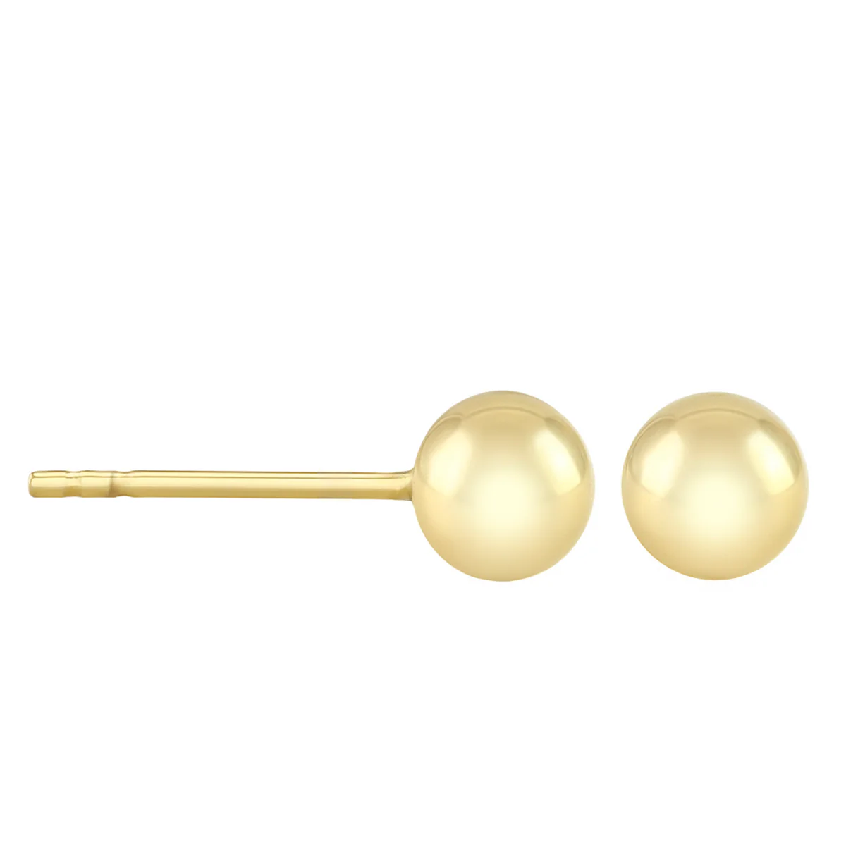 Soleil Collection 5mm Ball Stud Earrings | 9K Yellow Gold - Image 4
