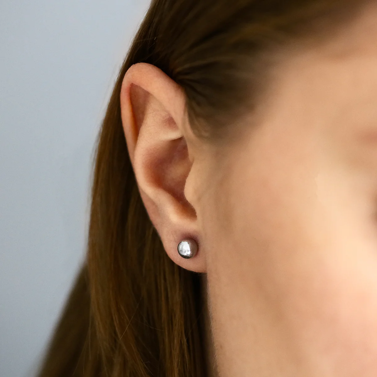 Soleil Collection 6mm Ball Stud Earrings | 9K White Gold - Image 6