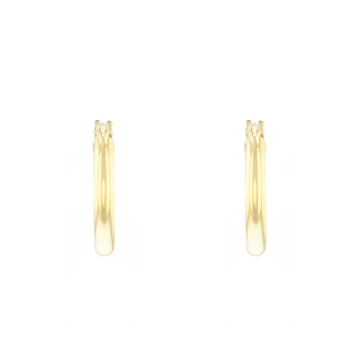 Soleil Collection Classic 10mm Plain Hoops | 9K Yellow Gold - Image 2