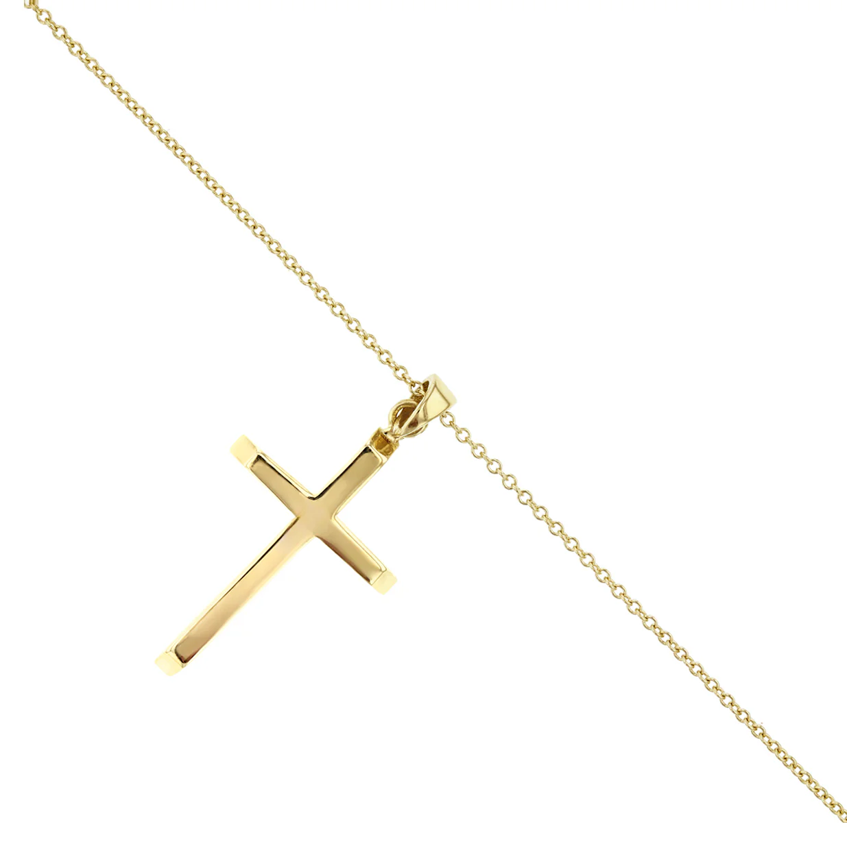 Soleil Collection Cross Pendant | 9K Solid Yellow Gold - Image 5