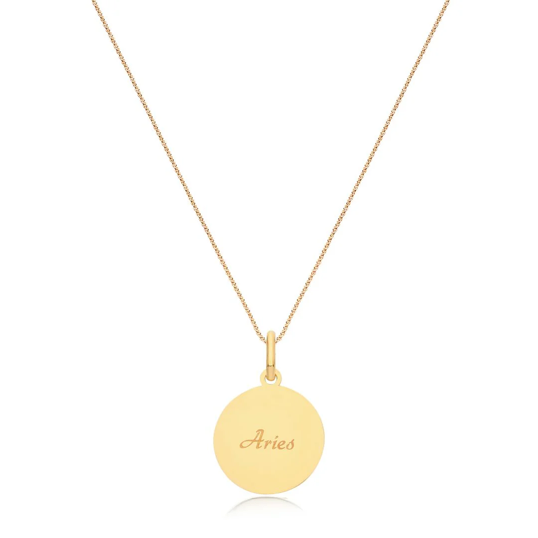 Soleil Collection Diamond Letter and Star Sign Pendant | 9K Solid Yellow Gold - Image 8