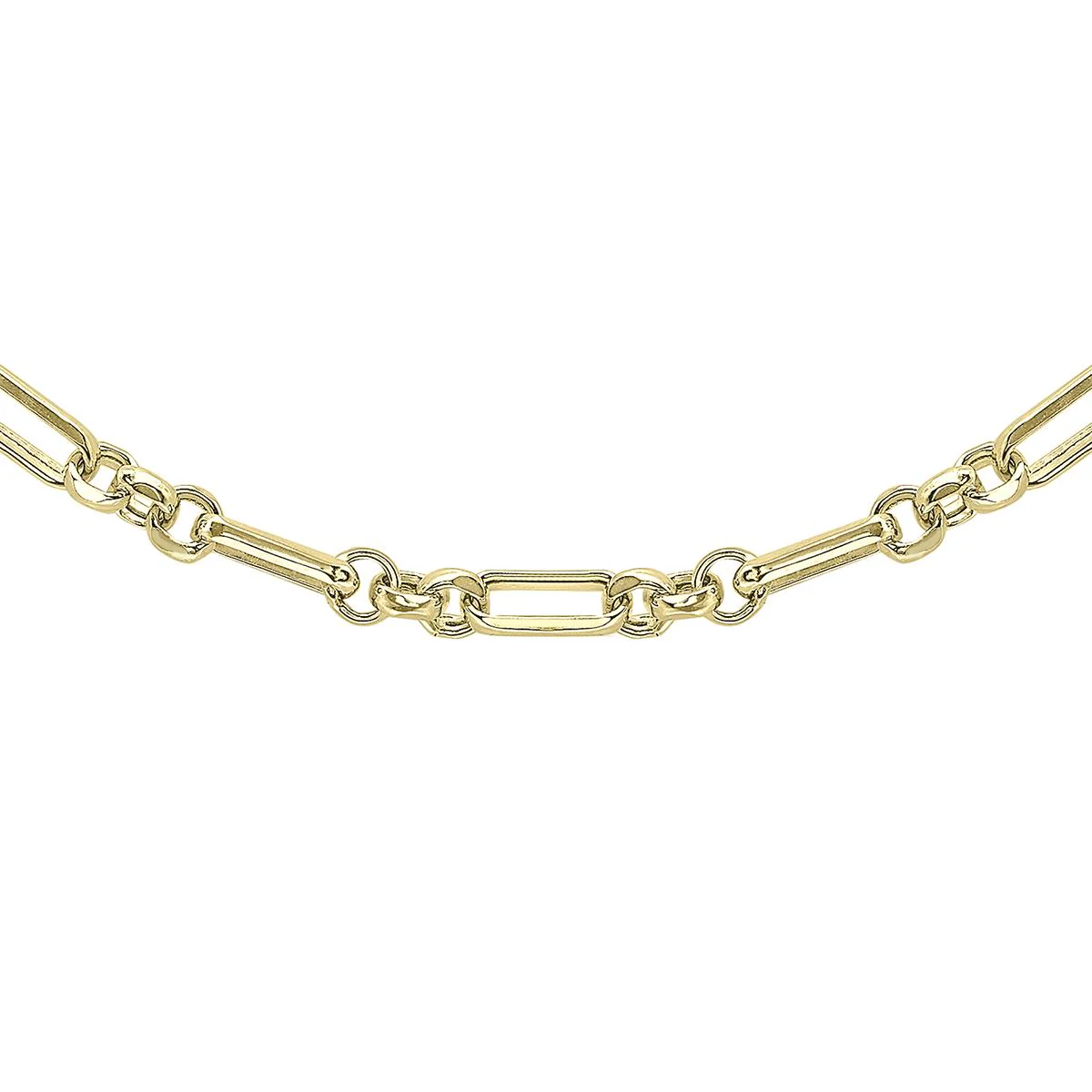 Soleil Collection 18" Figaro Necklace | 9K Solid Yellow Gold