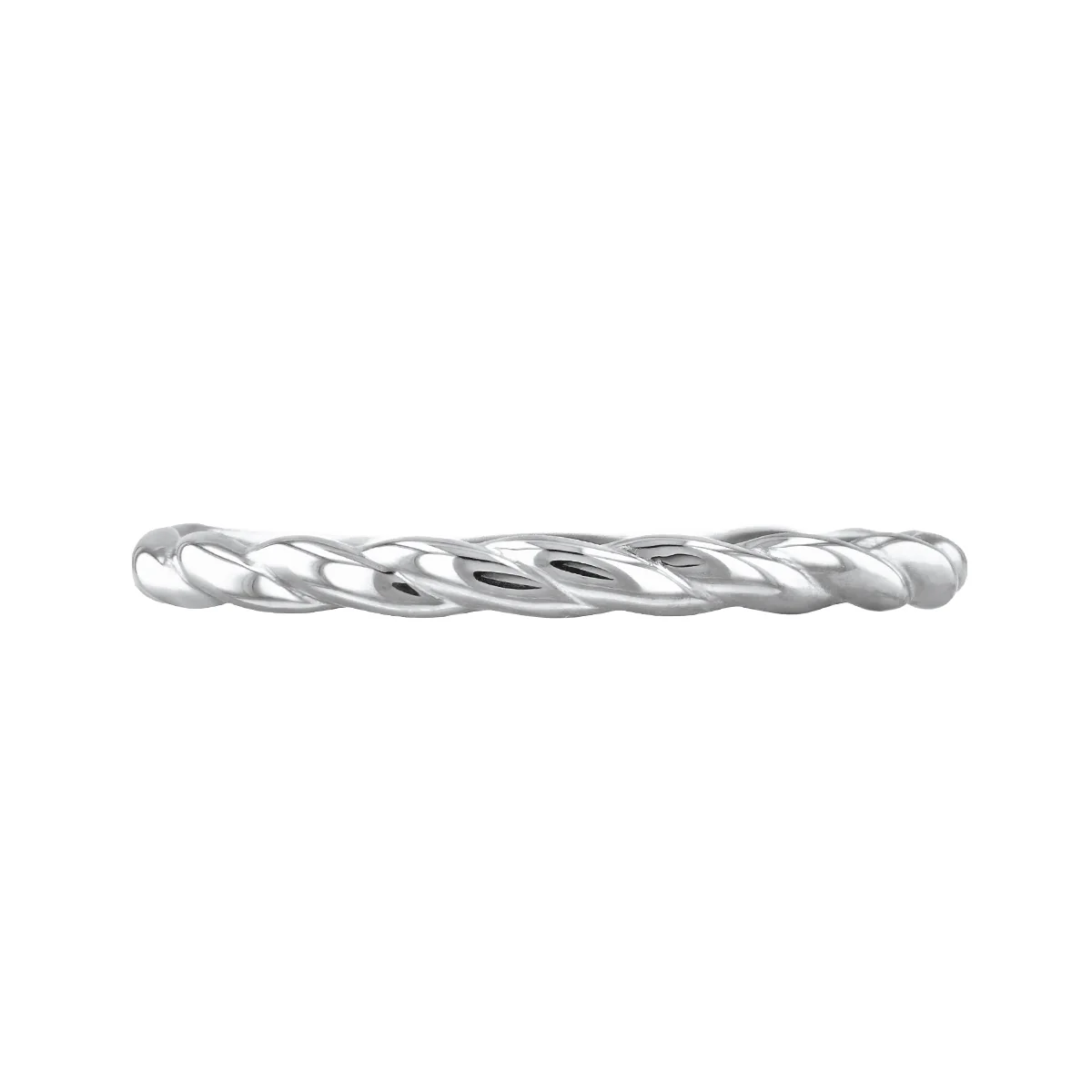 Soleil Collection Fine Twist Ring | 9K Solid White Gold - Image 5
