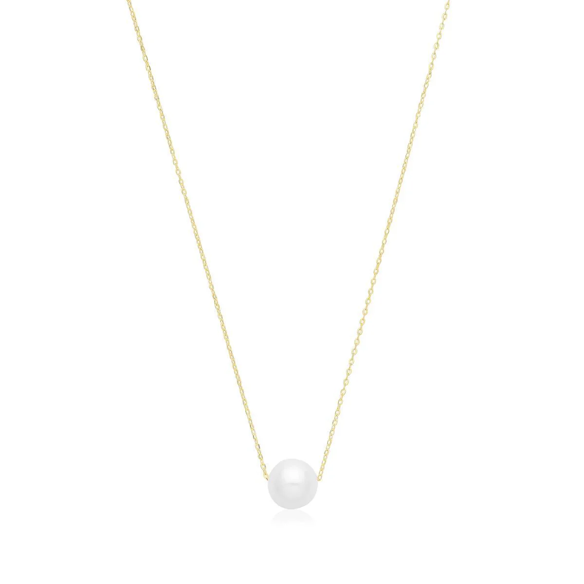 Soleil Collection 15"- 16" Freshwater Pearl Necklace | 9K Solid Yellow Gold