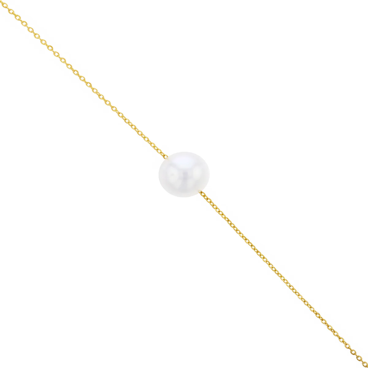 Soleil Collection 15"- 16" Freshwater Pearl Necklace | 9K Solid Yellow Gold - Image 2