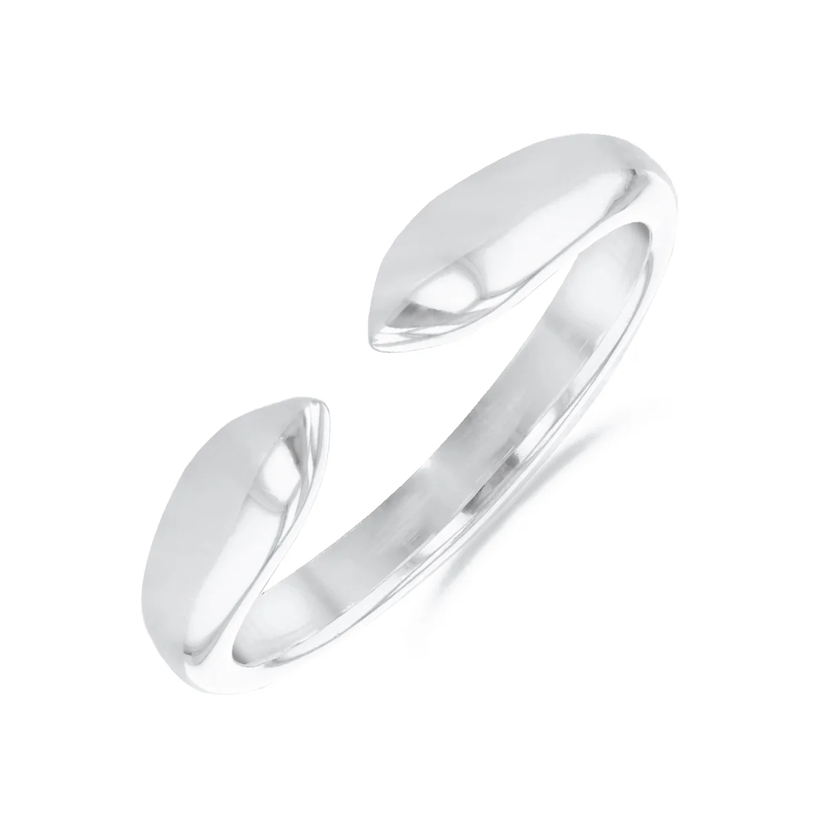 Soleil Collection Gold Claw Stacking Ring | 9K Solid White Gold